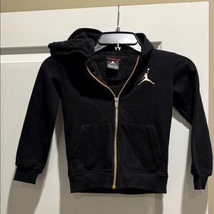 Jordan Kids Black and Gold Hoodie